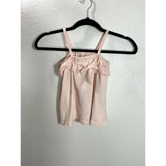 Toddlers Cynthia Rowley pink eyelet ruffle tank size 4T - Picture 4 of 6